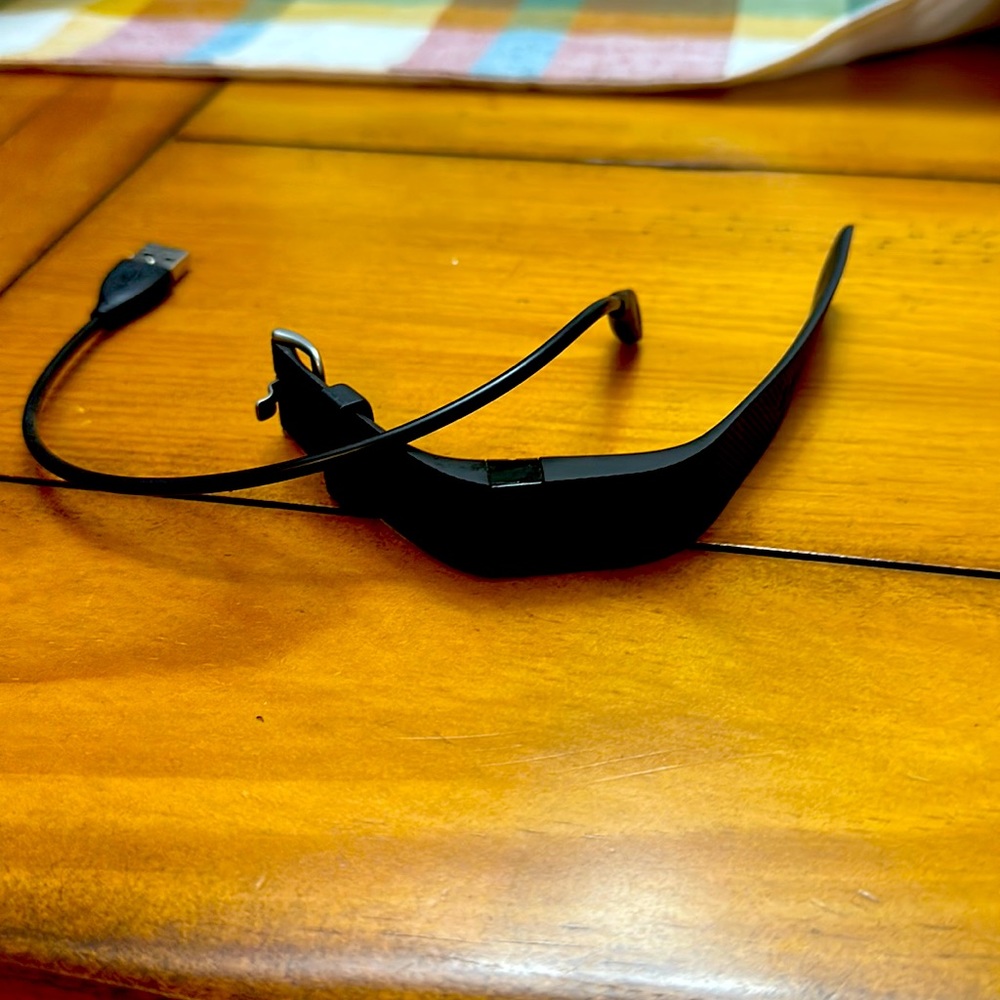 Fitbit fitness tracker.